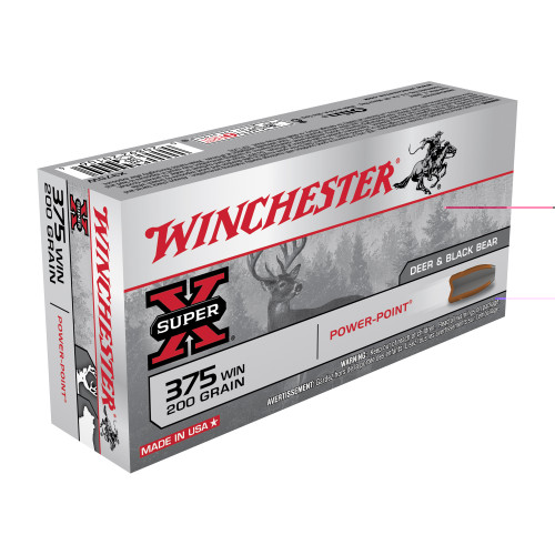 WINCHESTER  375 WIN - 200 GR - PSP - 20 RDS/BOX