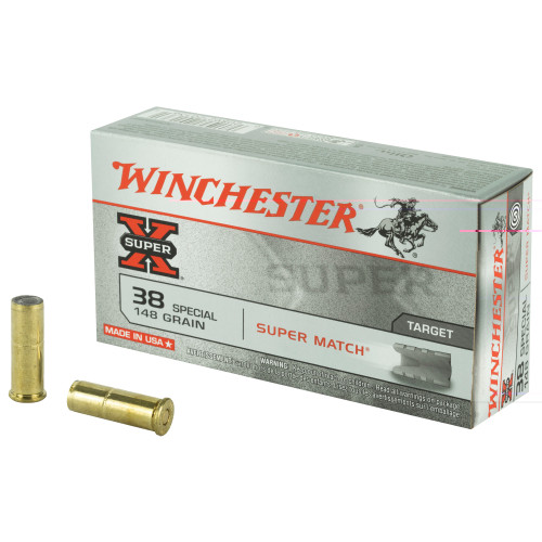 WINCHESTER - 38 SPECIAL - 148 GR - LEAD WADCUTTER - 50 RDS/BOX WINCHESTER - 38 SPECIAL - 148 GR - LEAD WADCUTTER - 50 RDS/BOX