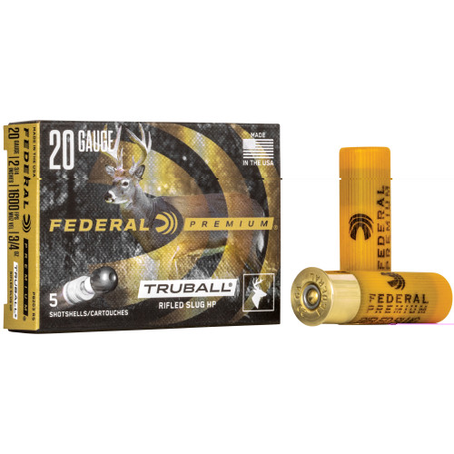 Federal Premium - 20 Gauge - 328 Grain - Truball Rifled Slug - 5 Rds/box