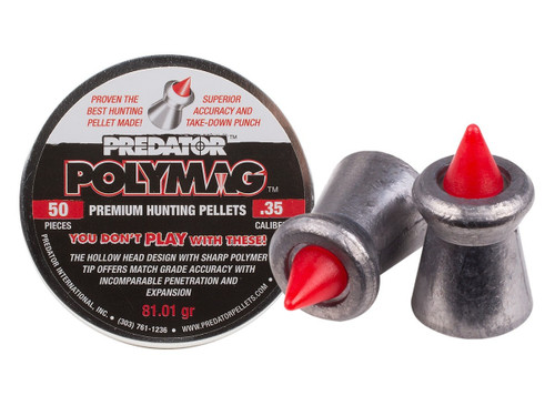 PREDATOR POLYMAG - .35 CAL - POLYMER TIP - 81.02 GR - 50/tin PREDATOR POLYMAG - .35 CAL - POLYMER TIP - 81.02 GR - 50/tin