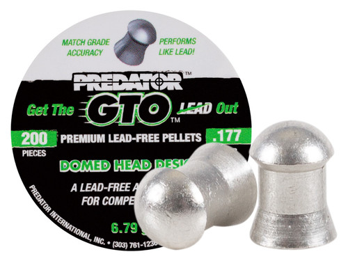 PREDATOR GTO LEAD FREE - .177 CAL - ROUND - 6.79 GR - 200/tin PREDATOR GTO LEAD FREE - .177 CAL - ROUND - 6.79 GR - 200/tin