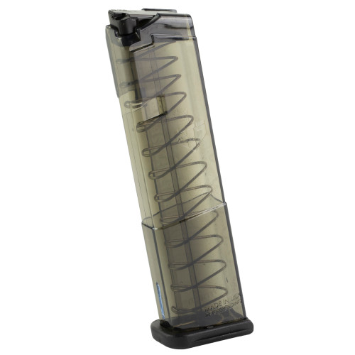 ETS FOR GLOCK 43 MAGAZINE - 9MM - 10 ROUND CAPACITY - 12 ROUND BODY - POLYMER - CARBON SMOKE