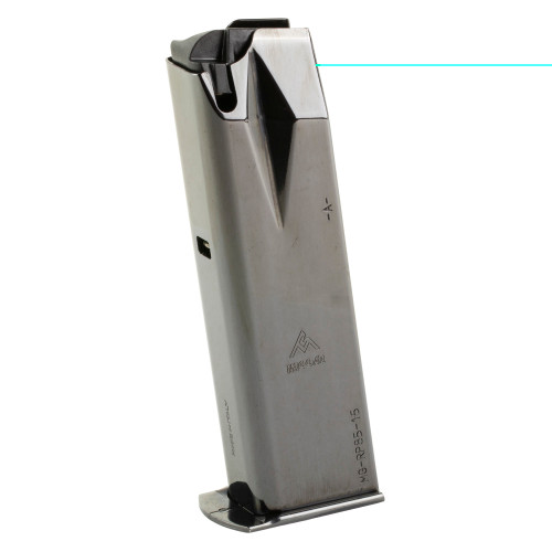 MEC-GAR RUGER P85 MAGAZINE - 9MM - 10 ROUND CAPACITY - 15 ROUND BODY - STEEL - BLACK MEC-GAR RUGER P85 MAGAZINE - 9MM - 10 ROUND CAPACITY - 15 ROUND BODY - STEEL - BLACK