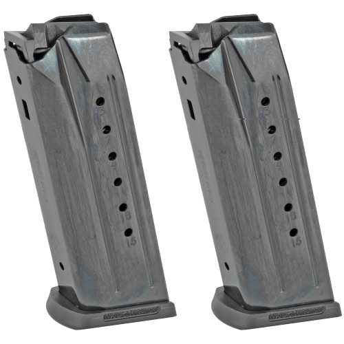 RUGER SECURITY-9/PC MAGAZINE - 9MM - 10 ROUND CAPACITY - 15 ROUND BODY - 2PK - STEEL - BLACK RUGER SECURITY-9/PC MAGAZINE - 9MM - 10 ROUND CAPACITY - 15 ROUND BODY - 2PK - STEEL - BLACK