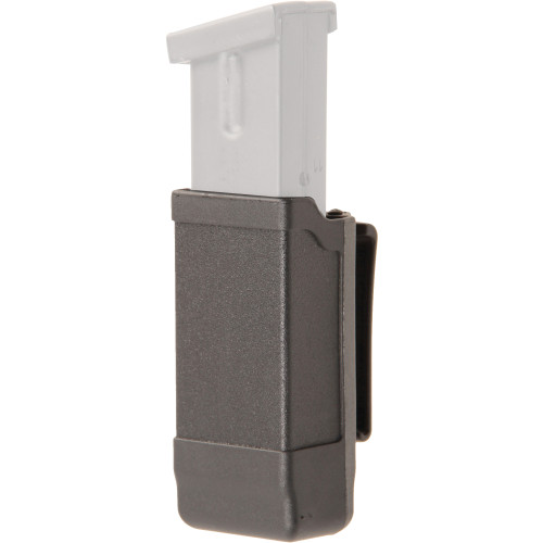 Blackhawk Single Magazine Case Double Row Matte Black with tension spring