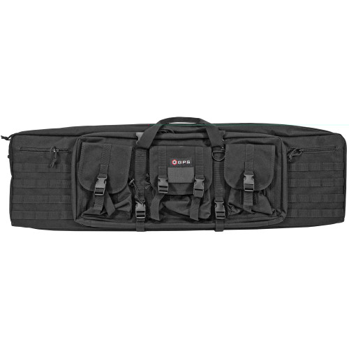 GPS Double Rifle Case 42 Inch Black with padded rifle slots