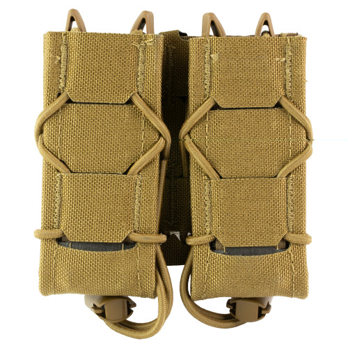 HSGI Gen 2 Double Pistol TACO Coyote Brown laser-cut nylon magazine pouch