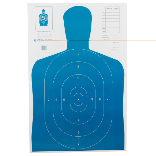 Action Target B27E Blue Silhouette Targets 100-Pack for shooting practice