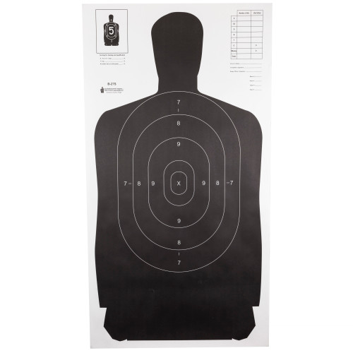 Action Tgt B27s Blk 100pk Action Tgt B27s Blk 100pk