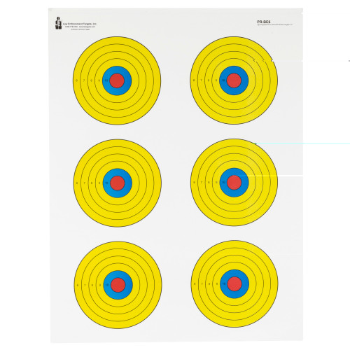 Action Target 6-inch Bright Bullseye Paper Targets 100-Pack for shooting practice