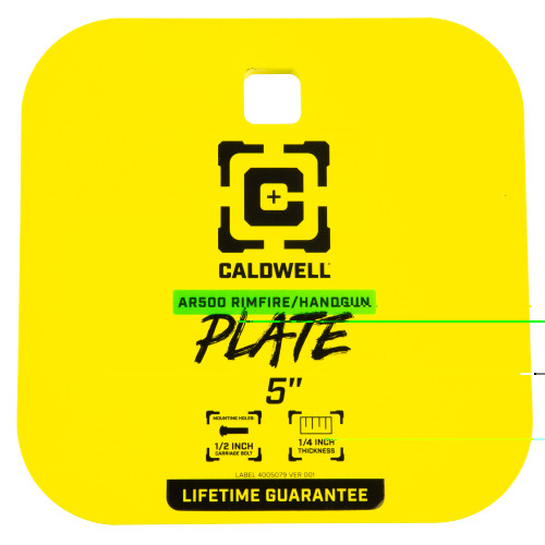 Caldwell AR500 Steel Gong Target 5-inch quarter-inch thick rifle handgun