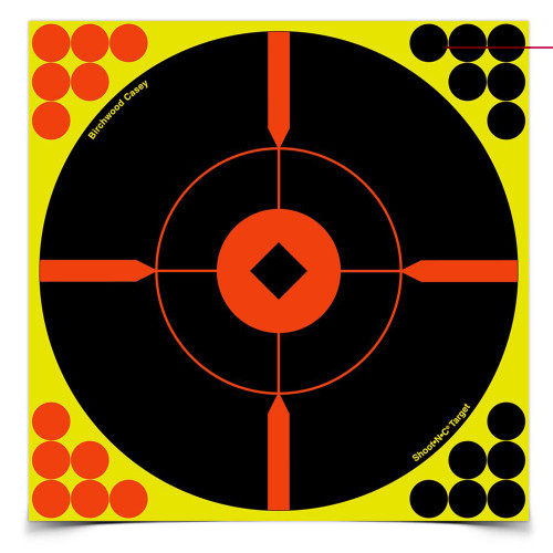 Birchwood Casey Shoot-N-C 8-inch Bullseye Targets 50-pack self-adhesive reactive shooting targets
