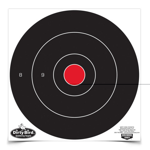 Birchwood Casey Dirty Bird Round Bullseye Target 12-Pack shooting targets