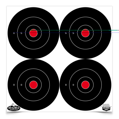 Birchwood Casey Dirty Bird Round Bullseye Target 48-Pack front view