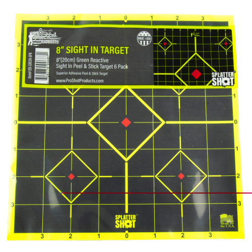 Pro-Shot Products 8-inch green sight-in targets six-pack bundle