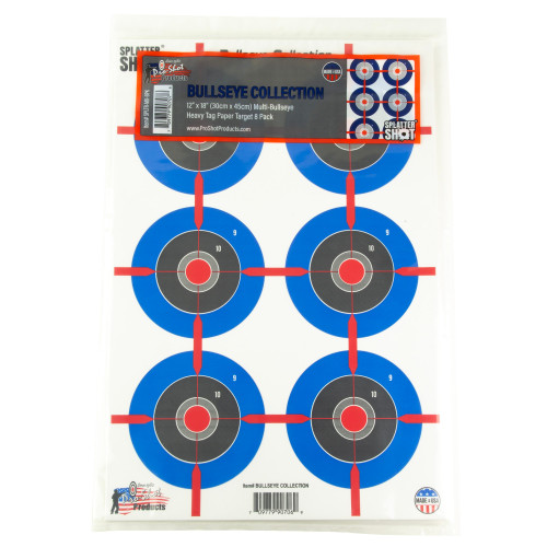 Pro-Shot Splatter Target 12x18 paper shooting targets 8-pack bundle