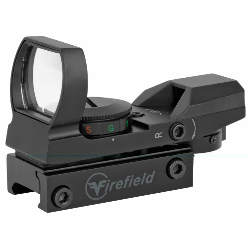 Firefield - Multi Reticle System - Red, Green - Reflex Sight - Four Reticle Options, Adjustable Brightness - Black Firefield - Multi Reticle System - Red, Green - Reflex Sight - Four Reticle Options, Adjustable Brightness - Black