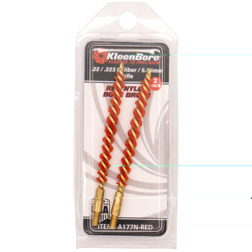 KLEEN-BORE - BORE BRUSH - 22 CAL - PACK OF 2 KLEEN-BORE - BORE BRUSH - 22 CAL - PACK OF 2