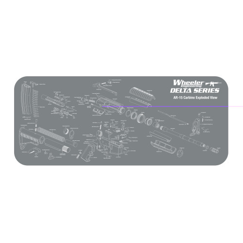 Wheeler Delta Series AR-15 Maintenance Mat dark gray padded neoprene
