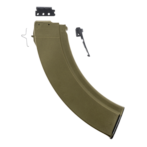 BULGARIAN AK-47 MAGAZINE - 7.62x39mm - 10 ROUND CAPACITY - 40 ROUND BODY - REINFORCED STEEL LUG POLYMER - OD GREEN