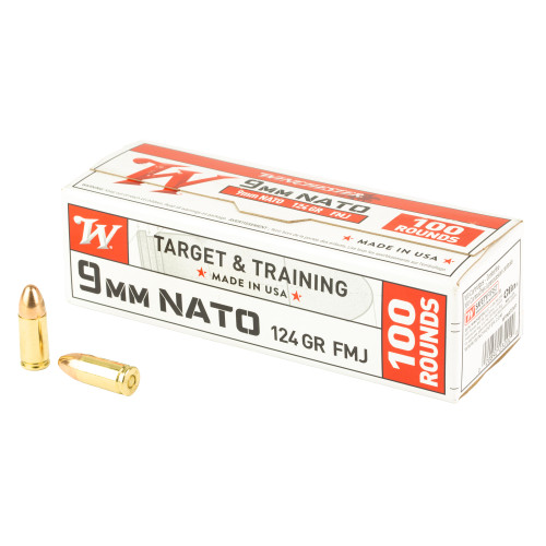 Winchester - 9MM - 124 gr - FMJ - 100 Rds/box