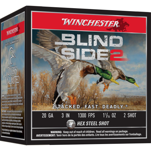 Winchester Blind Side - 20 GA - 3" #2 - Shot - 25 Rds/box