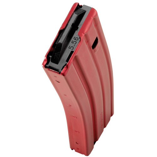 DURAMAG AR-15 MAGAZINE - 223 REM / 5.56 NATO - 10 ROUND CAPACITY - 30 ROUND BODY - ALUMINUM - RED