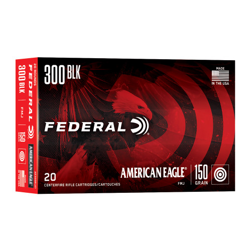 FEDERAL AM EAGLE - 300 BLK - 150 GR - FMJ - 20 RDS/BOX FEDERAL AM EAGLE - 300 BLK - 150 GR - FMJ - 20 RDS/BOX