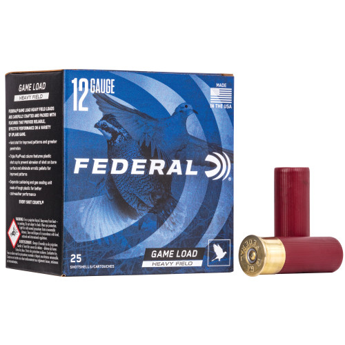 FEDERAL GAME LOAD - 12 GA - 2.75" - #7.5 - 1 1/8 OZ - 25 RDS/BOX FEDERAL GAME LOAD - 12 GA - 2.75" - #7.5 - 1 1/8 OZ - 25 RDS/BOX