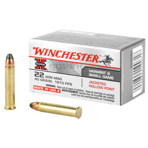 WINCHESTER - 22 WMR - 40 GR - JHP - 50 RDS/BOX - RPLWNX22MH WINCHESTER - 22 WMR - 40 GR - JHP - 50 RDS/BOX - RPLWNX22MH