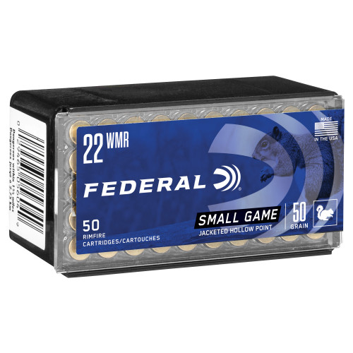 FEDERAL - 22 WMR - 50 GR - JHP - 50 RDS/BOX FEDERAL - 22 WMR - 50 GR - JHP - 50 RDS/BOX