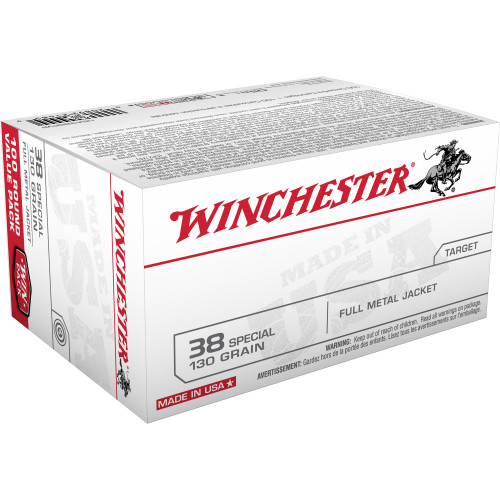 WINCHESTER - 38 SPL - 130 GR - FMJ - 100 RDS/BOX