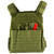 NcStar Laser Cut Plate Carrier medium to 2XL in green with kangaroo pouch