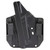 Side angle view of Bravo BCA OWB black holster showing precise Glock 48 fit