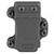 Side angle view of black SPMC compact mag carrier with mounting hardware