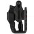 Skeletonized body and trigger guard retention detail on black IWB holster