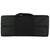 Interior webbing straps and front pocket of black 28-inch rifle case