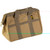Wide-mouth opening and multiple pockets on tan ammo bag