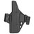 Side angle view of Raven Perun black ambidextrous OWB holster for Glock 19