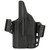 Side profile detail of Raven Perun LC black holster showing retention wing