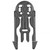 Close-up of black MLS 15 locking fork MOLLE attachment angle adjustment