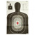 Close-up detail of Pro-Shot B27 silhouette target scoring zones