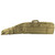 Close-up of tan VISM double rifle drag bag padded interior and zipper detail