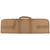 Side view of NCSTAR VISM tan rifle case showing zippered compartments