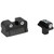 Close-up of Trijicon 1911 .45 ACP tang front night sight tritium vial detail