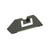 Close-up of Glock 6.9mm fixed rear sight polymer construction detail