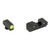 Close-up of R3D 2.0 green tritium front sight post detail