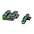 Hi-Viz H3 Night Sight Set for S&W Shield EZ 9mm Green Green tritium