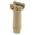 Close-up angle of TangoDown AR-15 vertical foregrip FDE polymer construction