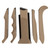 Bottom angle detail of Hogue AR-15 modular pistol grip FDE finger grooves